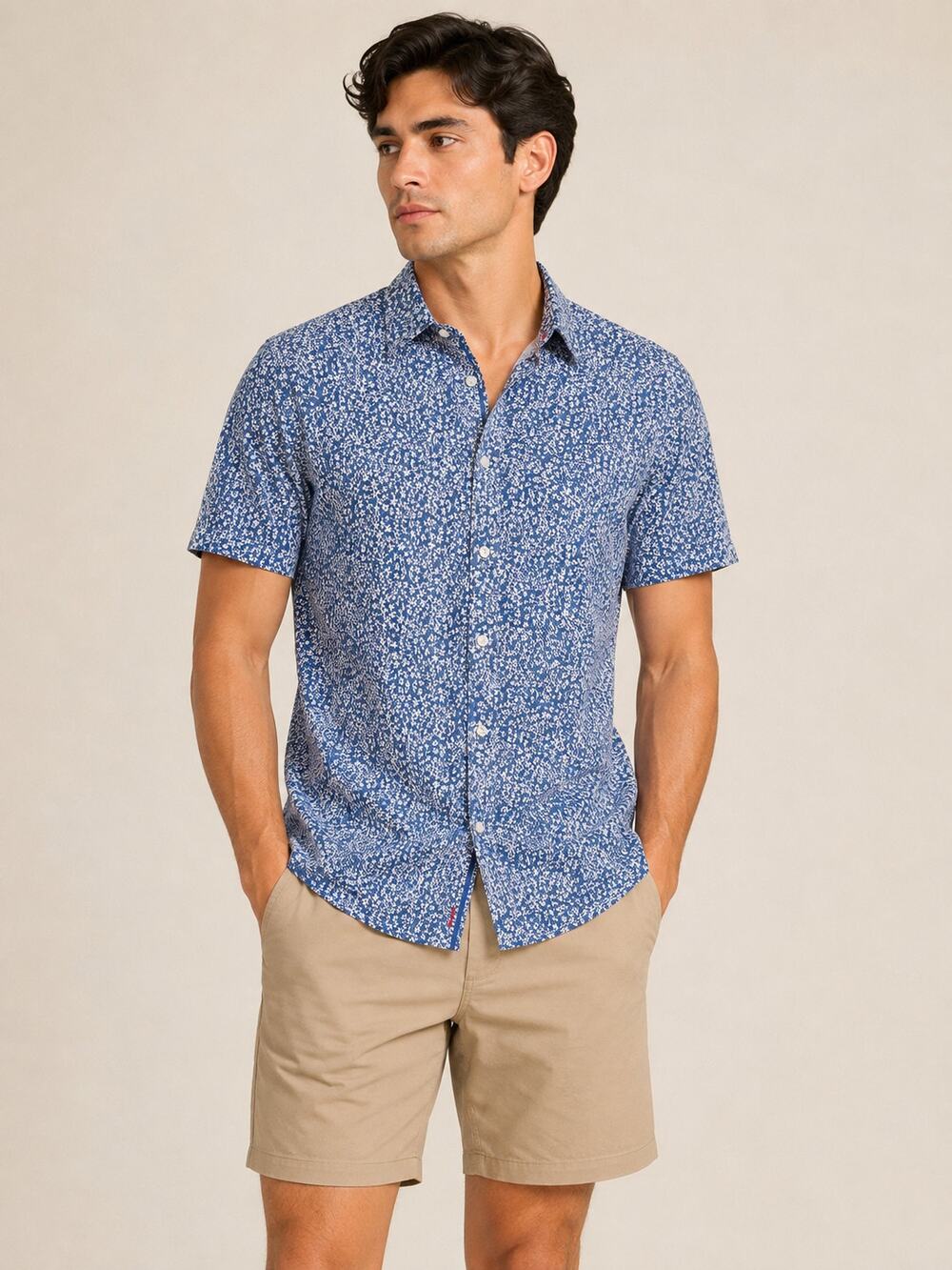 Flag & Anthem MadeFlex Journey Floral Performance Shirt Blue Men’s XL NWT 031
